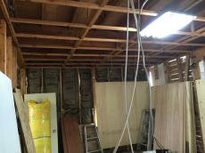 八千代市　K様邸　リフォーム増改築改修工事　リビング　施工中